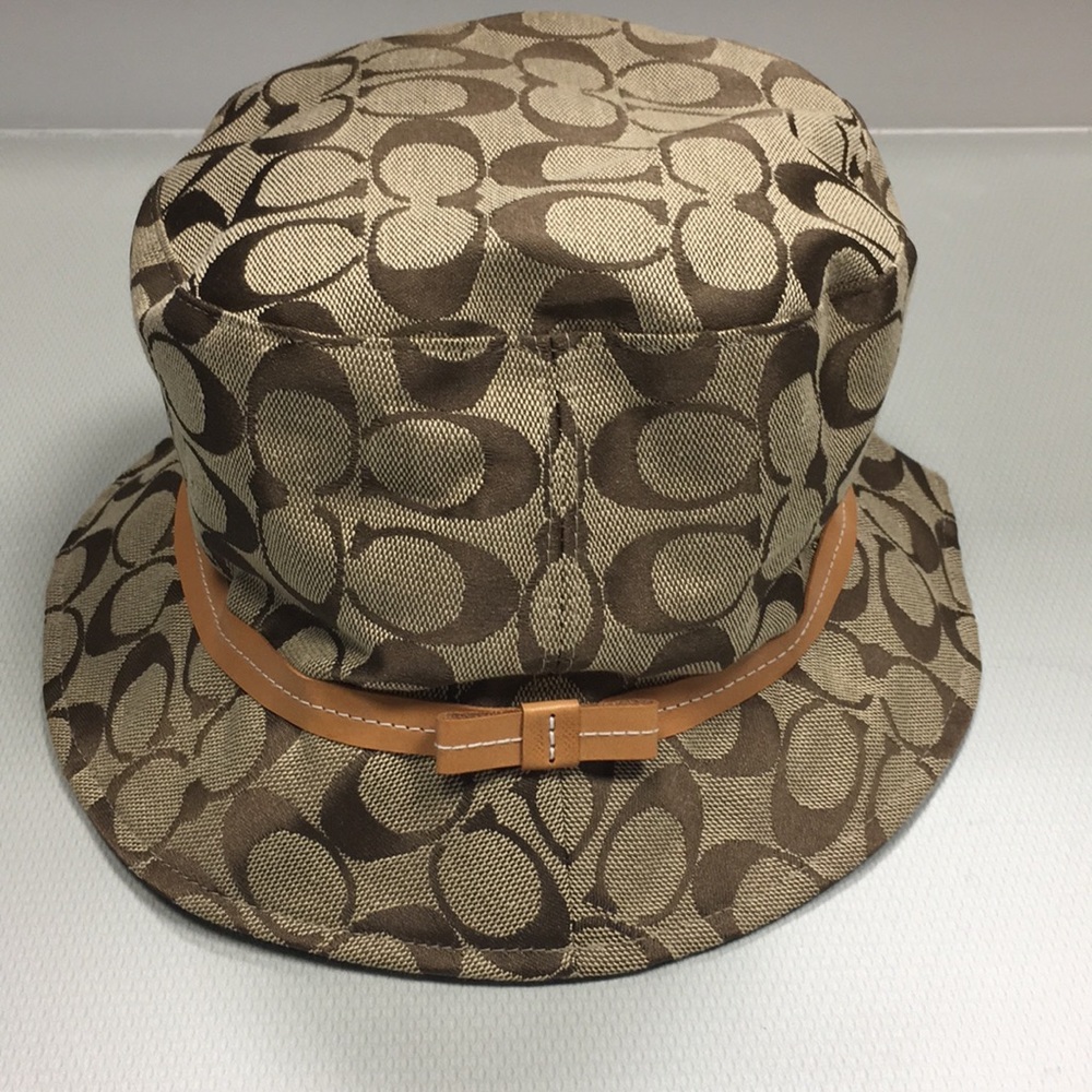 Coach Monogram Signature Logo Bucket Hat